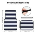 thumbnail image 5 of Vsdgher Navy Blue And White Stripes Car Foot Mat Set of 4 Pieces Universal Floor Liner Car Accessories Fits Most Cars, Trucks, Vans, sedans, SUV, 5 of 7