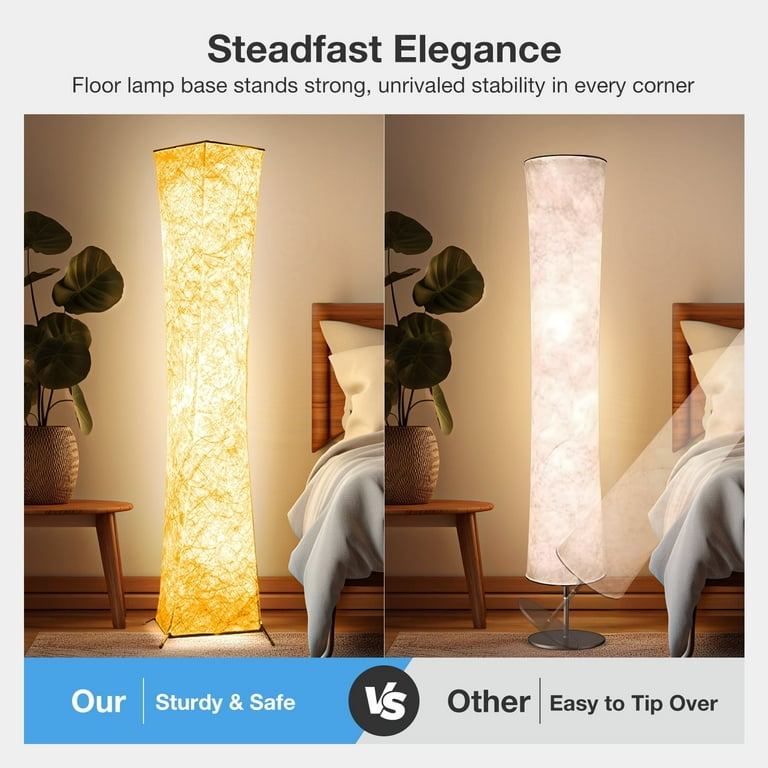 52'' Tall LED Floor Lamp, Dimmable with APP & Remote, Music Sync