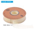 thumbnail image 2 of Uxcell Lace Trim Ribbon Polyester Wedding Lace Ribbon Lace Gift Wrap Ribbon for Dress Decorations Beige 50Yard, 2 of 6