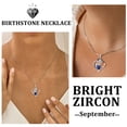 thumbnail image 4 of Beautlace 925 Sterling Silver Rose Heart Necklace,Rose Flower Pendant Necklace Jewelry Birthday Christmas Valentines Mother's Day Gifts for Women Mom-September, 4 of 12