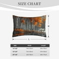 thumbnail image 4 of Gukieu White Horse Autumn Birch Print Plush Pillow Cover, Hidden Zipper Pillow Protector without Pillow Core, Suitable for Bedroom, Office, Car Decoration-14"x20", 4 of 6