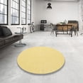 thumbnail image 4 of Ahgly Company Machine Washable Indoor Square Contemporary Mustard Yellow Area Rugs, 8' Square, 4 of 7