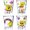 Coral Splash, variant on Silver Buffalo SpongeBob SquarePants Featuring Gary Poses Floral Krabby Patty 4 Pack Mini Glass Set, 1.5 Ounces