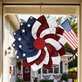 thumbnail image 6 of 17.7 Inch Patriotic Independence Day Wreath Red White Blue Floral Front Door Hanging Outdoor, 6 of 9