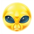 thumbnail image 3 of Funny Face Duvet Cover Set, Simple Design Alien Character with Big Eyes from Outer Space Nebula Galaxy Art, Decorative 3 Piece Bedding Set with 2 Pillow Shams, King Size, Yellow Blue, by Ambesonne, 3 of 3