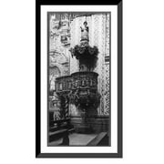 Historic Framed Print, Pulpit of Iglesia de La Merced, Quito, Ecuador, 17-7/8" x 21-7/8"