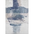 thumbnail image 2 of Addison Rugs Mayfield Premium Machine Washable Transitional Abstract Blue Rectangle Rug, 5' X 7'6" Machine Washable Transitional Abstract Blue Oversized Sherpa Throw Blanket, 2 of 6