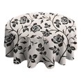 thumbnail image 4 of Pioneer Flower Floral Print Pattern Round Tablecloth 60"x60",Wrinkle Wipeable Table Cloth for Kitchen Dining Room Picnic Patio Party, 4 of 6