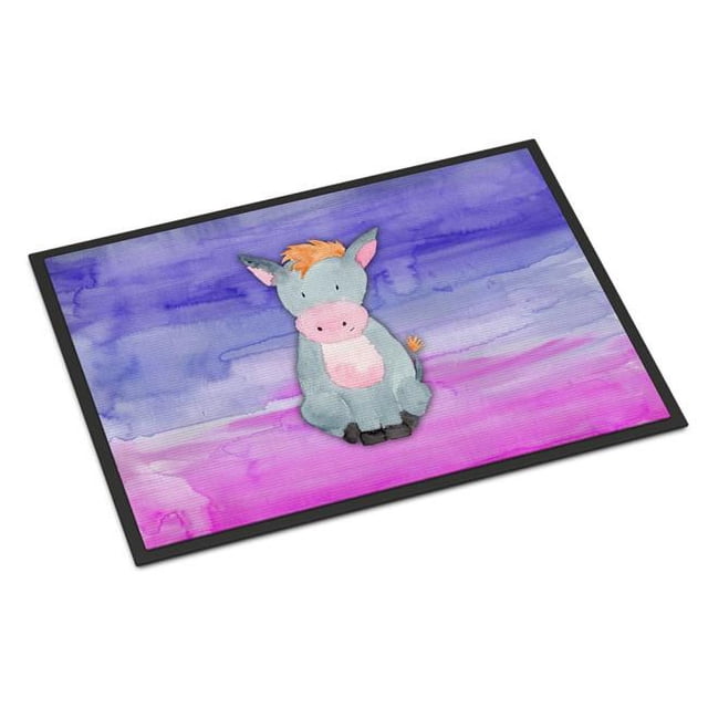 Carolines Treasures BB7415JMAT Tapis d'Intérieur Ou d'Extérieur Aquarelle Âne 24 x 36 Po