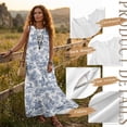 thumbnail image 6 of Xixirimido Deer Cowboy Toile de Jouy Print Women Maxi Dresses Casual Summer Dresses Tank Long Flowy Sleeveless Sundresses with Pockets Beach Vacation Outfits, Large, 6 of 7