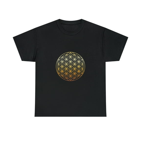 Flower Of Life Symbol Sacred Gold Geometry T-Shirt