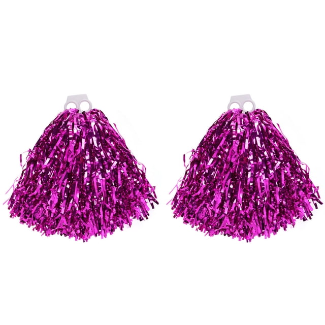 1 par de anillos de plástico 50g Cheering Squad Spirited Fun Cheerleading Kit Cheer Poms para la competencia de High School secundaria y secundaria de los niños Animando eventos deportivos (Rosy)