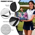 thumbnail image 6 of Psesaysky Golf Cart Seat Covers Purple Tropical Hibiscus Flower Golf Cart Seat Blanket with 4 Pockets and Handle, Non-slip Universal Fit for EZGO, Yamaha, Club Car and Other 2-Seat Carts, 51"x 30.3", 6 of 8