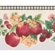 Rouge Pomme Fraise Cerise Rose Jaune Fleurs Fissurés Blanc Noir Garniture Papier Peint Bord Design Rétro, Rouleau 15' x 7" – image 1 sur 3