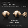 thumbnail image 5 of 14K Gold Polished Ball Gold Stud Earrings 3MM-8MM, Available in Yellow, White, & Rose, 14K Gold Earrings, Next Level Jewelry, 5 of 5