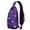 Halloween Purple Spider-1, variant on Sling Backpack,Halloween Purple Spider Web Pattern Crossbody Bag with Water Bottle Holder,Waterproof Sling Bag for Men/Women with Chest Phone Holder for Hiking,Travel