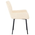thumbnail image 3 of vidaXL Chaises de Salle à Manger 2 Pcs Velours Crème, 3 of 5