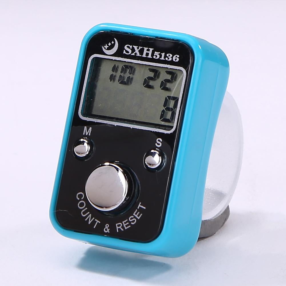 Tiyuyo Mini Finger Counter Electronic Tally Counter with Time Function (Sky  Blue)