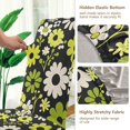 thumbnail image 5 of Yayeee 2 Pack Dining Chair Covers Stretch Parson Chairs Slipcovers Seat Protector, Green Flower Pattern, 5 of 6