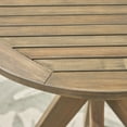 thumbnail image 3 of Jaxson Outdoor 3 Piece Acacia Wood Bistro Set with Cross Legged Bistro Table, Gray, 3 of 7
