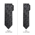 thumbnail image 3 of Jacob Alexander Men's Woven Bold Vine Pattern Slim 2.5 inch Width Neck Tie - Black, 3 of 7