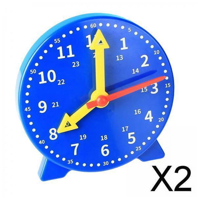 Paquete de 2-6 relojes Time Teacher para decir la hora, juguetes educativos, decoración para niños 2 piezas