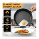 thumbnail image 5 of Sarten Hierro Fundido Sarten Antiadherente Con Espátula 4 pZ Negro, 5 of 5