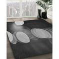 thumbnail image 3 of Ahgly Company Tapis Rond Lavable en Machine Intérieur Transitionnel Noir Charbon, 6 Pieds Rond, 3 of 7