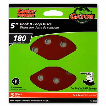 

1 PC-Gator 3722 8-Hole Hook & Loop Sanding Disc 180 Grit 5