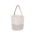 thumbnail image 2 of EIMELI Hanging Basket Natural Hand-woven Rattan - Faux Leather Household Flower Storage Baskets for Home, 2 of 8
