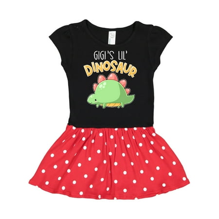 

Inktastic Gigi s Lil Dinosaur with Cute Stegosaurus Gift Toddler Girl Dress