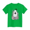 thumbnail image 5 of CAUYDY Boys Girls Halloween Shirts Toddler Short Sleeve Truck Boo Ghost Pumpkin Tee Tops T-Shirts(Green,7-8 Y), 5 of 5
