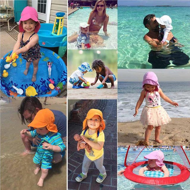 Summer Outdoor Sun Protection Beach Hat Baby Breathable Protection Mesh Cap Kids Cute Visor Cap for Outing Children