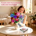 thumbnail image 7 of Flower Bouquet Building Blocks Compatible with Lego, 1051 PCS ABS Botanical Collection Rose Home Decor, Christmas, Mother's Day, Valentine's Day Gift for Girls Women 6+, 7 of 7