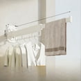 thumbnail image 1 of Space-Saving Invisible Folding Clothes Drying Rack: Extendable, No-Drill & Drill Dual Installation for Indoor/Outdoor Use – Holds 10 Garments, Perfect for Balconies, Homes, Blankets & Towels (Sleek, 1 of 6