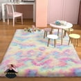 thumbnail image 4 of ASPILLOW Fluffy Rugs,6x9 Super Soft Shaggy Fluffy Carpets for Living Room, Dorms, Rooms, Home Decor,Tie-dye Rainbow, 4 of 7