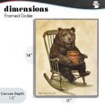 thumbnail image 4 of Stupell Industries Traditional Happy Bear & Pot of Honey Gray Framed Giclee Art, 11 x 14, by George Dyachenko, 4 of 8