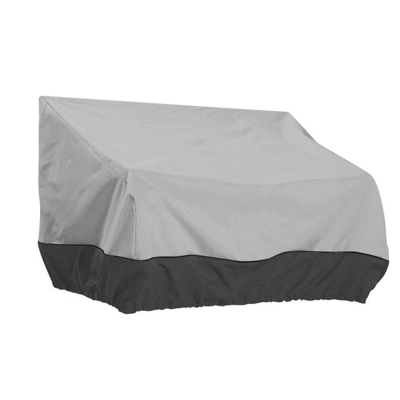 Heavy Duty Patio Bench Cover Waterproof Outdoor Sofa Cover Lawn Furniture Cover - Grey + Black