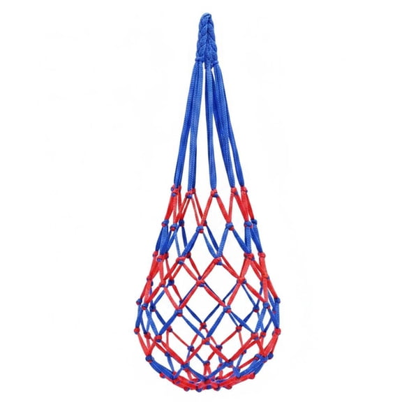 OADUKQ Basketball Mesh Bag, Woven Sports Ball Carrier Net, Carrying Basketballs to School Gym or Outdoor Court, Blue, 23.6 in