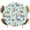 Blue, variant on Tropical Plants Round Tablecloth 45-54 Inch Round Fitted Table Cloth with Elastic Edge, Animals Giraffes Zebras Lions Elephant Waterproof Table Cover Protector for Outdoor Picnic Party Dining