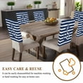 thumbnail image 4 of Nautical Chair Covers Set of 1 Navy Blue and White Striped Retro Anchor Chair Back Covers Stretch Removable Washable Chairs Slipcovers Chair Protector for Dining Room Kitchen Party Decor, 4 of 5