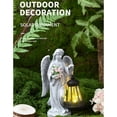 thumbnail image 4 of Naiovety Luz de ángel guardián para cementerio, luz LED solar para jardín, linterna de ángel con forma de flor, decoración, jardinería Iluminación y accesorios, 4 of 6