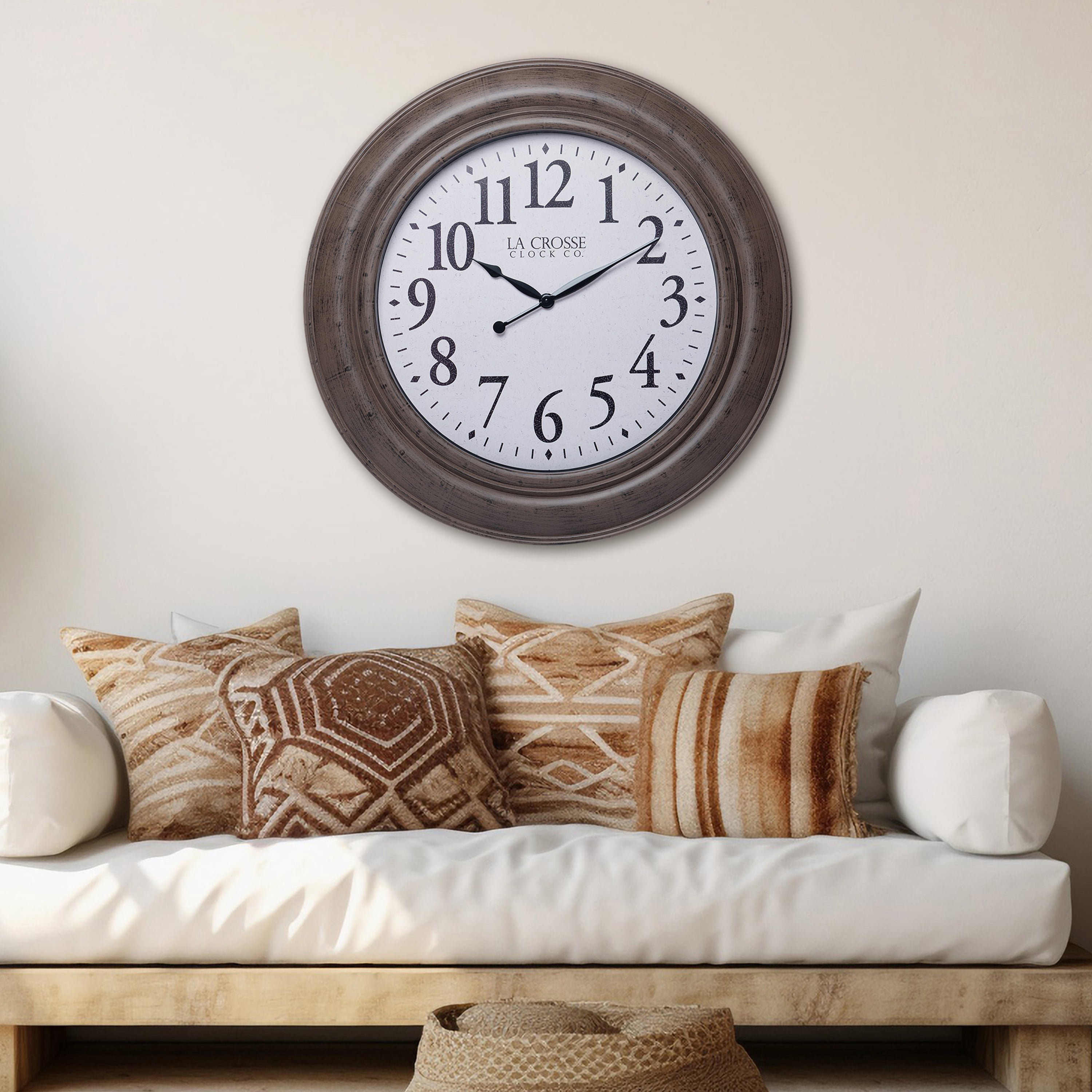 La Crosse Clock 36 Inch Mattison Analog Quartz Wall Clock, 404-4292-INT