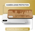 thumbnail image 6 of Case Yard Wooden Case Outside Soft TPU Silicone, Slim Fit Shockproof Wood Protective Phone Cover for Girls Boys Men and Women, Supports Wireless Charging Skyline LA Design case for iPhone-X, 6 of 7