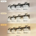 thumbnail image 4 of Huisuilinss Modern Crystal Bathroom Vanity Light,Wall Light Fixtures Over Mirror,Vanity Lighting for Bathroom,Mirror Glass Crystal Bathroom Vanity Lighting Fixtures, Round Shade, 4 of 8