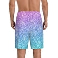 thumbnail image 3 of Fotbe Multicolor Glitter Pajama Shorts for Men, Men's Pajama Bottoms, Sleepwear,Short Pajama Pants-4X-Large, 3 of 9