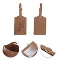 thumbnail image 3 of Unique Bargains 1 Pc Embossed Adventure Luggage Tag for Travel Khaki PU, 3 of 5