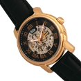 thumbnail image 2 of Reloj REIGN Kahn para hombre con correa negra y caja de oro rosa, 2 of 3