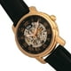 thumbnail image 2 of Reloj REIGN Kahn para hombre con correa negra y caja de oro rosa, 2 of 3