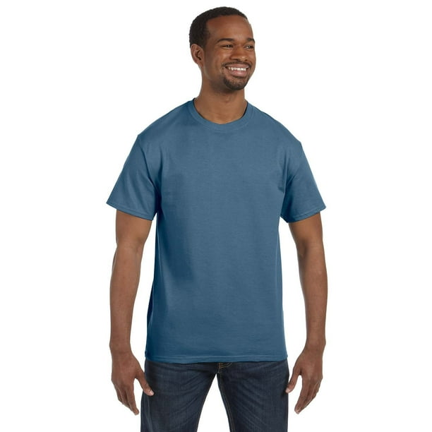 Hanes - The Hanes Mens 61 oz Tagless T-Shirt - DENIM BLUE - 6XL ...